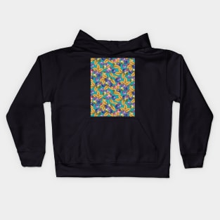 Blueberries On Blue Background Kids Hoodie